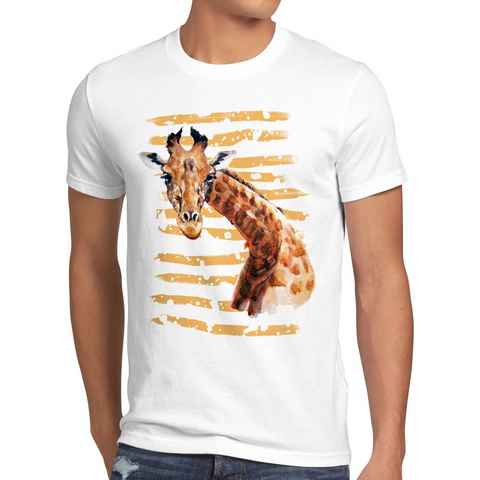 style3 Print-Shirt Herren T-Shirt Giraffe safari zoo afrika sommer