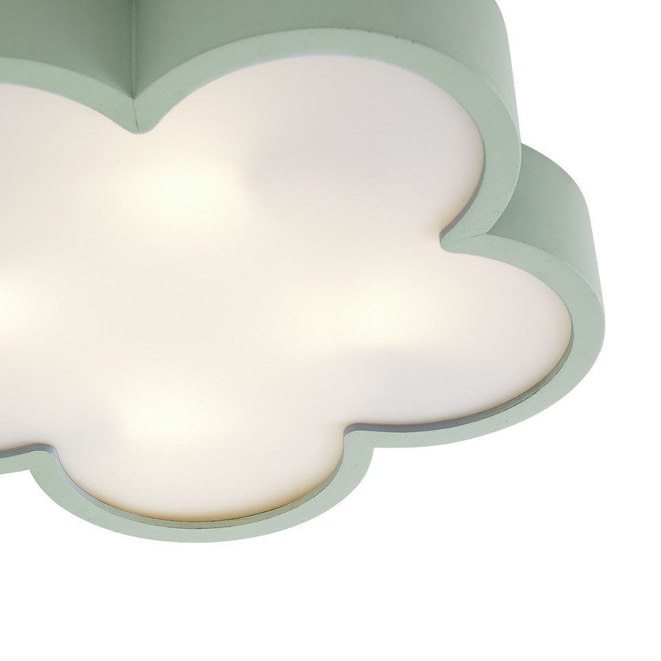 Qazqa Deckenleuchte Lucille, ohne Leuchtmittel, E27, Grün, Für Kinder, Holz günstig online kaufen