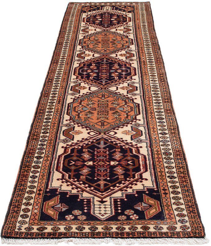 Orientteppich Perser - Nomadic - 296 x 72 cm - beige, morgenland, rechteckig, Höhe: 10 mm, Wohnzimmer, Handgeknüpft, Einzelstück mit Zertifikat