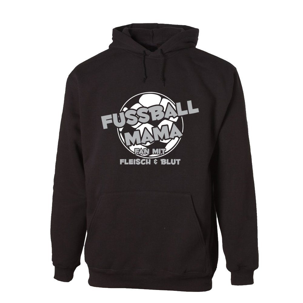 G-graphics Hoodie Fussball Mama – Fan mit Fleisch und Blut mit trendigem Frontprint, Aufdruck auf der Vorderseite, Spruch/Sprüche/Print/Motiv, für jung & alt