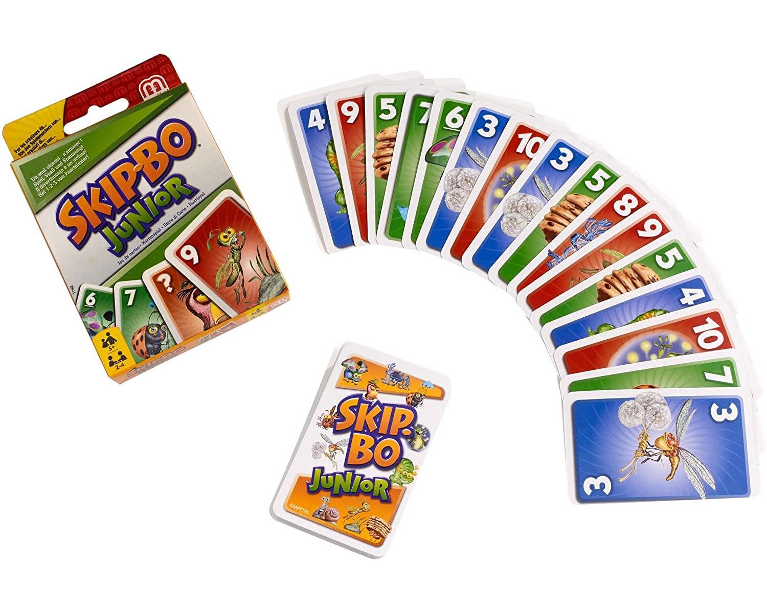 Mattel® Spiel Skip-Bo Junior, Kartenspiel, für Kinder