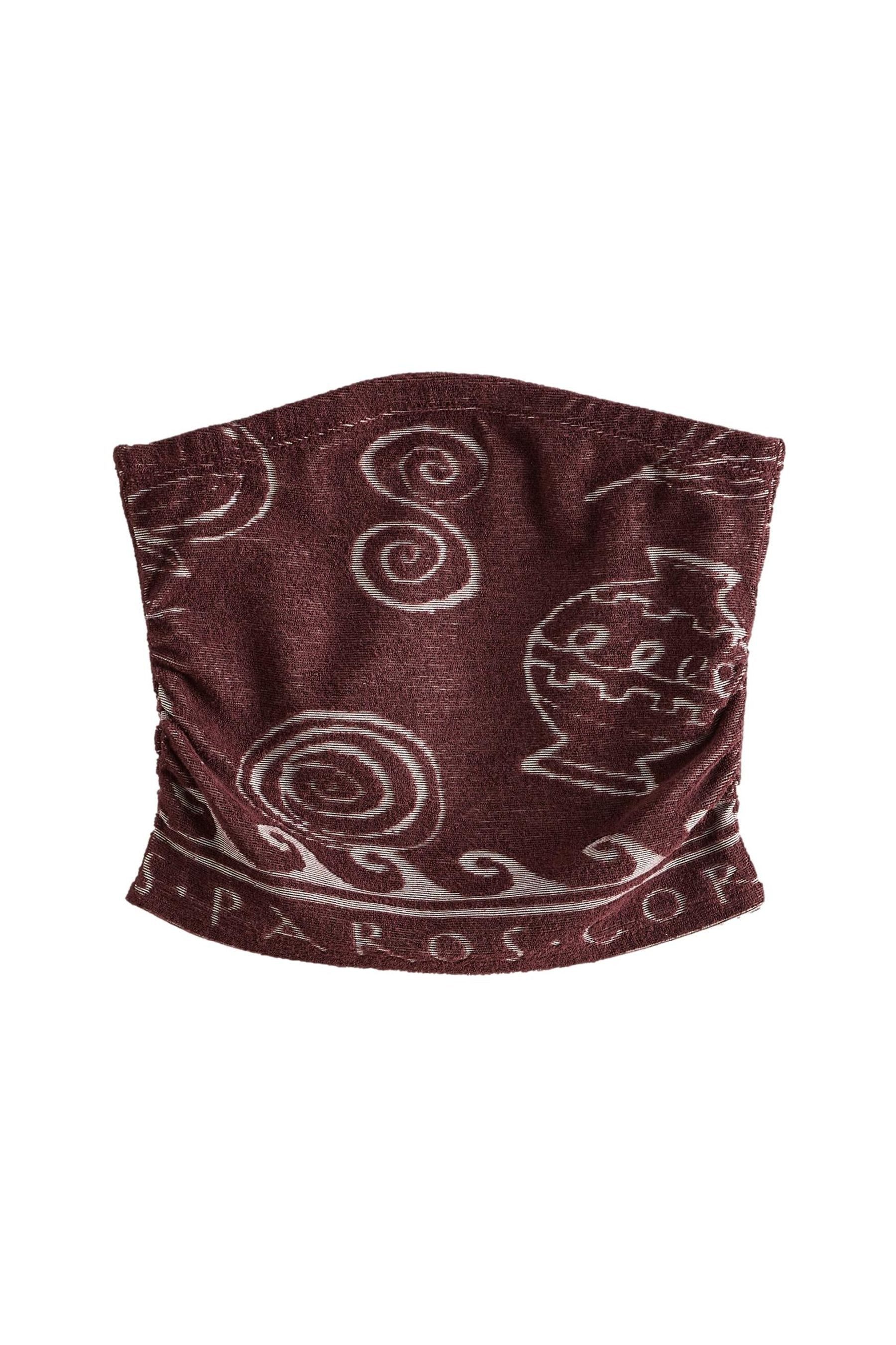 Next Bandeautop Bandeau-Oberteil aus Frottee, griechischer Print (1-tlg)