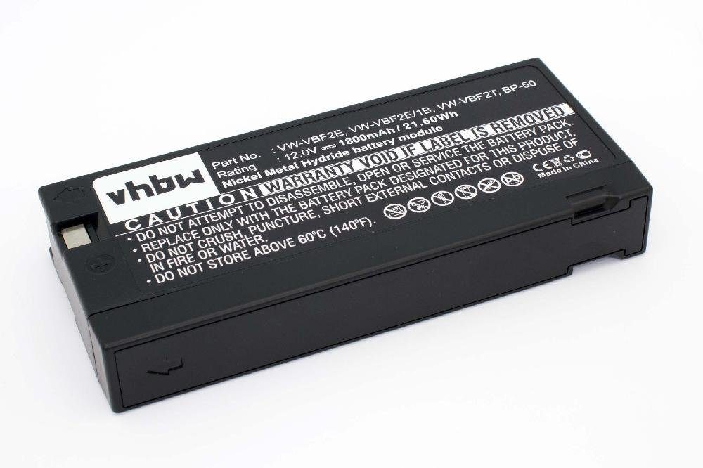 vhbw kompatibel mit Panasonic VM706, VM32, PVS770DA, PVS770D, VM749, VM715 Kamera-Akku NiMH 1800 mAh (12 V)