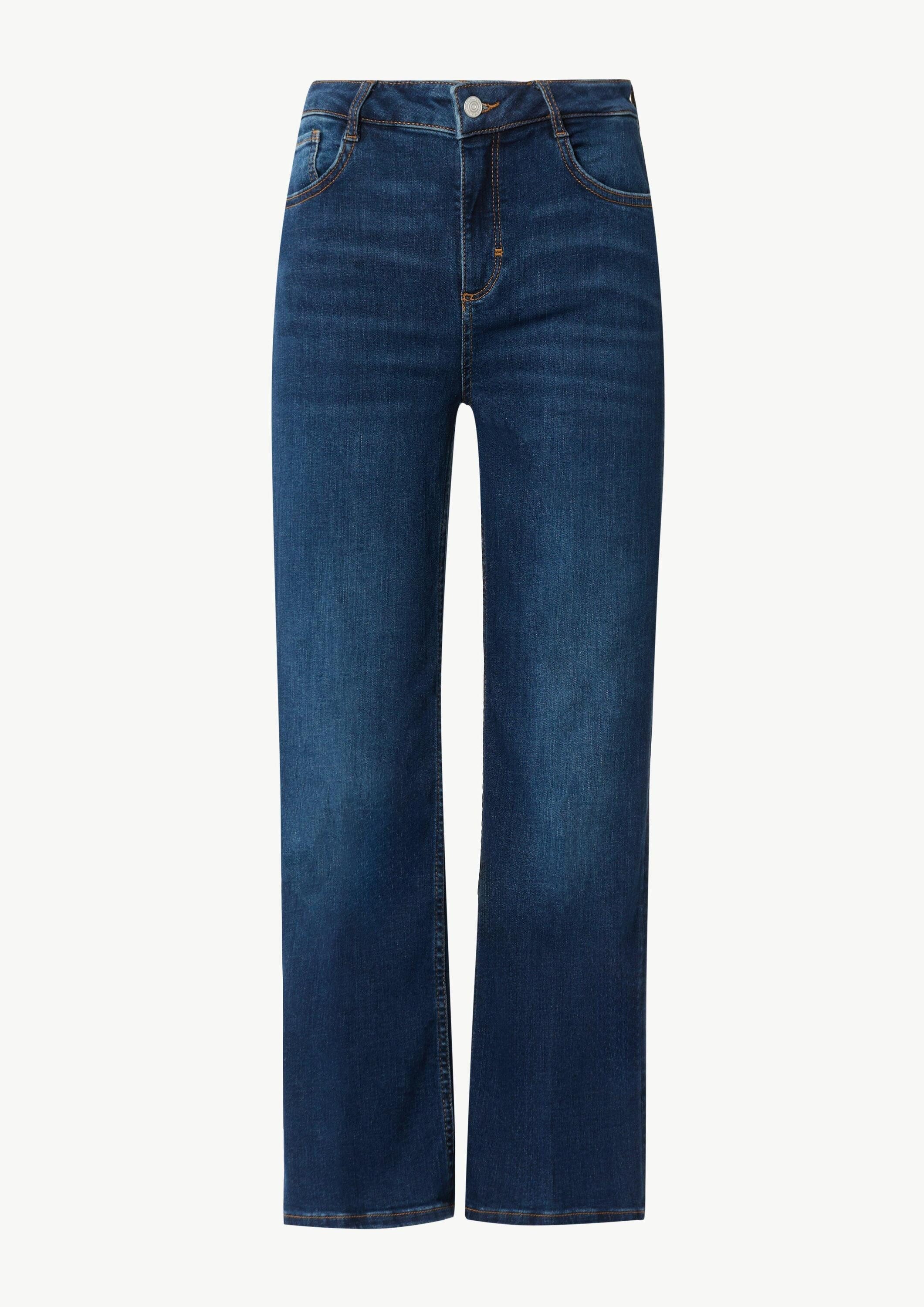 comma Bootcut-Jeans Jeans-Hose Elastische Ankle-Jeans mit Flared Leg