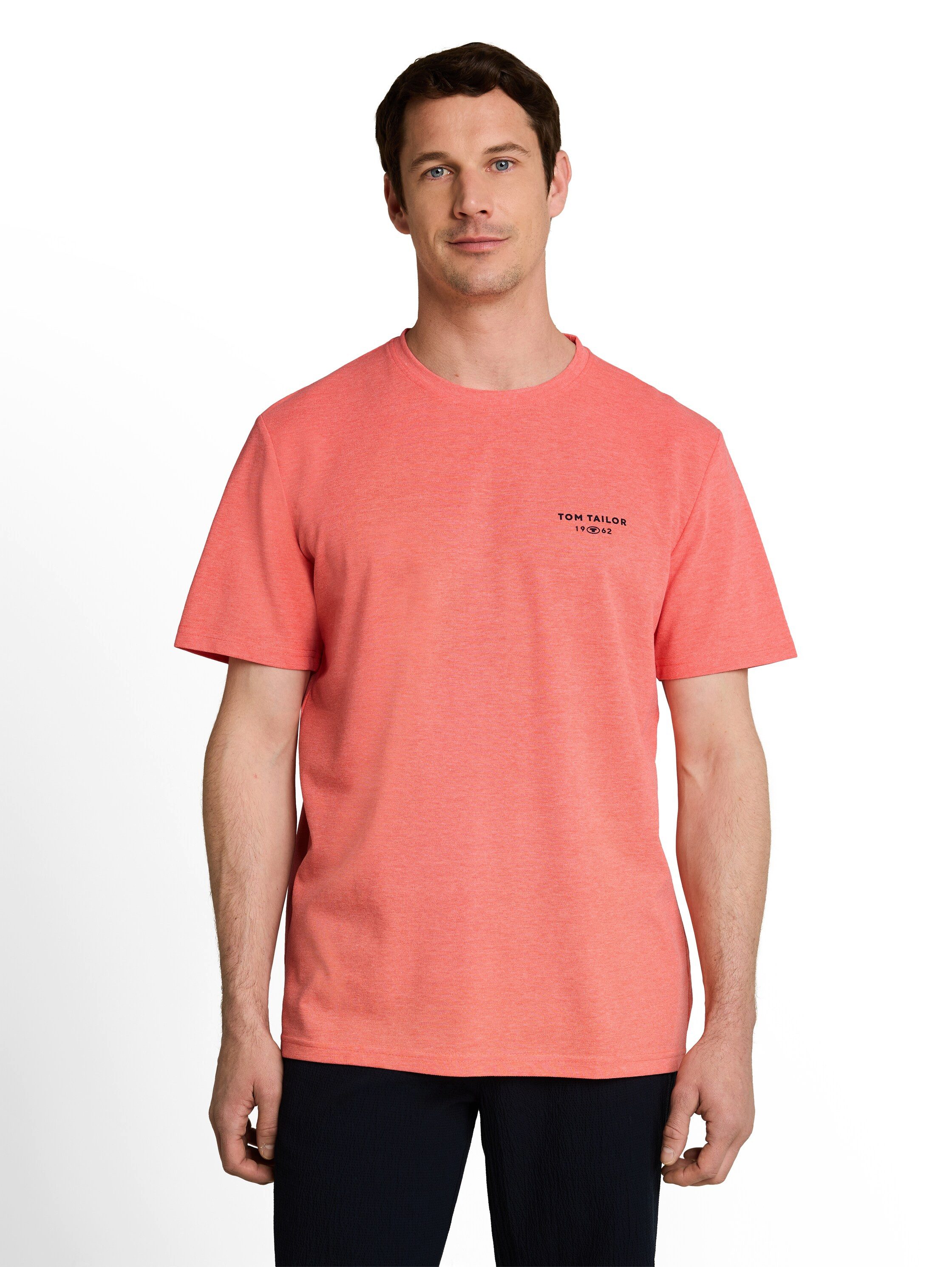 TOM TAILOR Kurzarmshirt Sommershirt mit kleinem Logo-Print