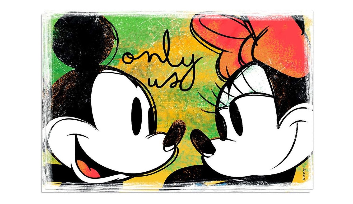 GILDE Tasse Disney 4tlg. Set, 2 Tassen + 2 Platz-Sets, "only us" gelb-grün