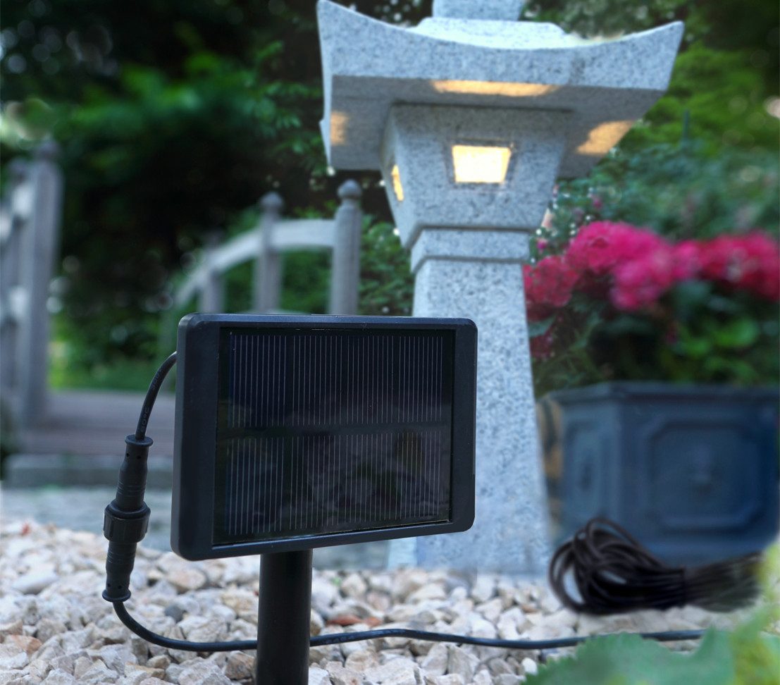 Dehner LED Solarleuchte Solar LED-Universalbeleuchtung, Ø 3 cm, Kunststoff, Warmweiß