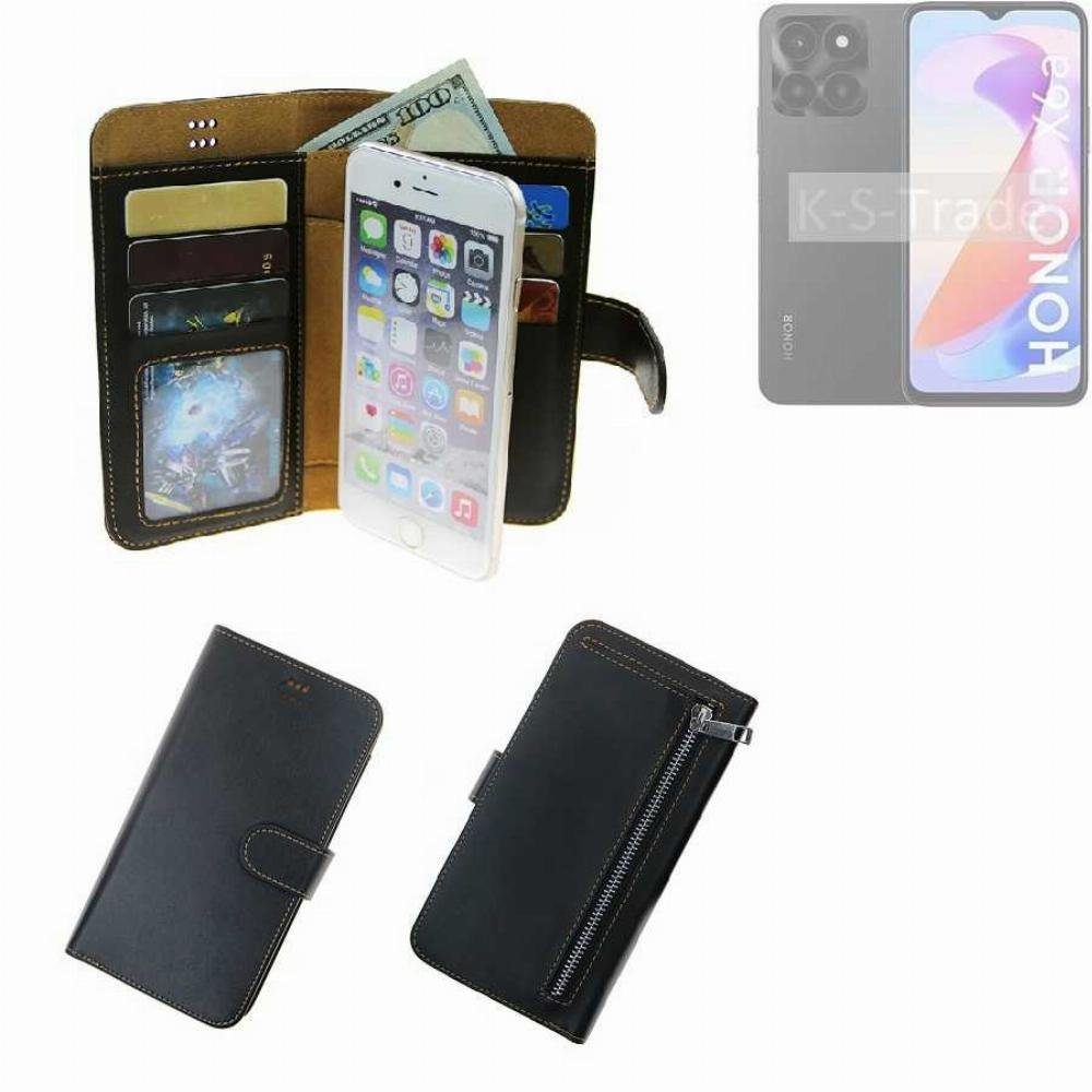 K-S-Trade Handyhülle für Honor X6a, Schutz Hülle Klapphülle Case Phone cover Slim Handytasche Handy
