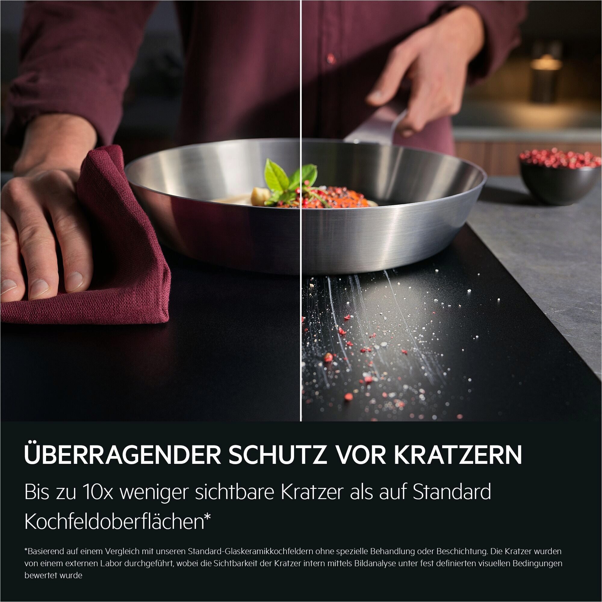 AEG Induktions-Kochfeld Serie 6000 TII84B0FFZ, Bis zu 10x weniger sichtbare Kratzer – Made in Germany – Bild 4 von 5