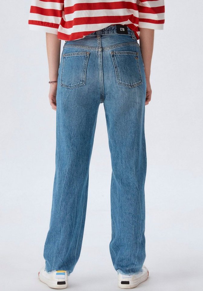 LTB Destroyed-Jeans OLIVA für GIRLS, Lässiger Destroyed-Style \