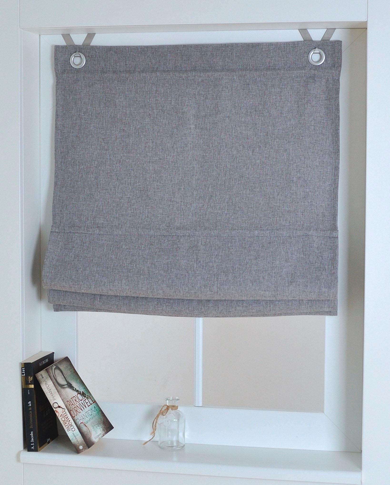 Kutti Raffrollo Dimout, mit Hakenaufhängung, ohne Bohren, freihängend, verd günstig online kaufen