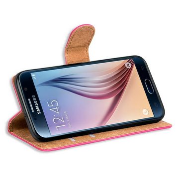 CoolGadget Handyhülle Book Case Handy Tasche für Samsung Galaxy S6 Edge 5,1 Zoll, Hülle Klapphülle Flip Cover für Samsung S6 Edge Schutzhülle stoßfest