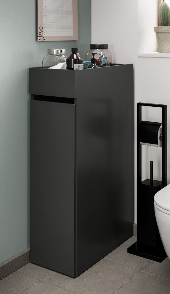 xonox.home Waschbeckenunterschrank Badezimmer Kommode, Ausziehregal l Free, anthrazit (1-St) Badschrank,Standregal,Breite 25 cm,variabel stellbar