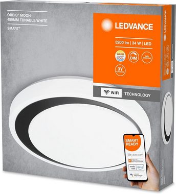 Ledvance LED Deckenleuchte Ledvance Smarte LED Wand-und Deckenleuchte für Innen mit WiFi, warmweiß, Dimmbar