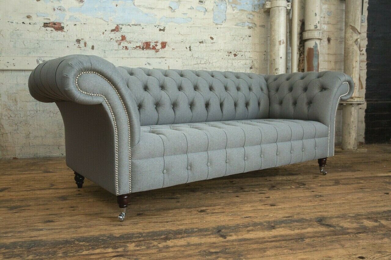 3 Chesterfield 225 Sofa JVmoebel Couch Design Sofa cm Sitzer Chesterfield-Sofa,