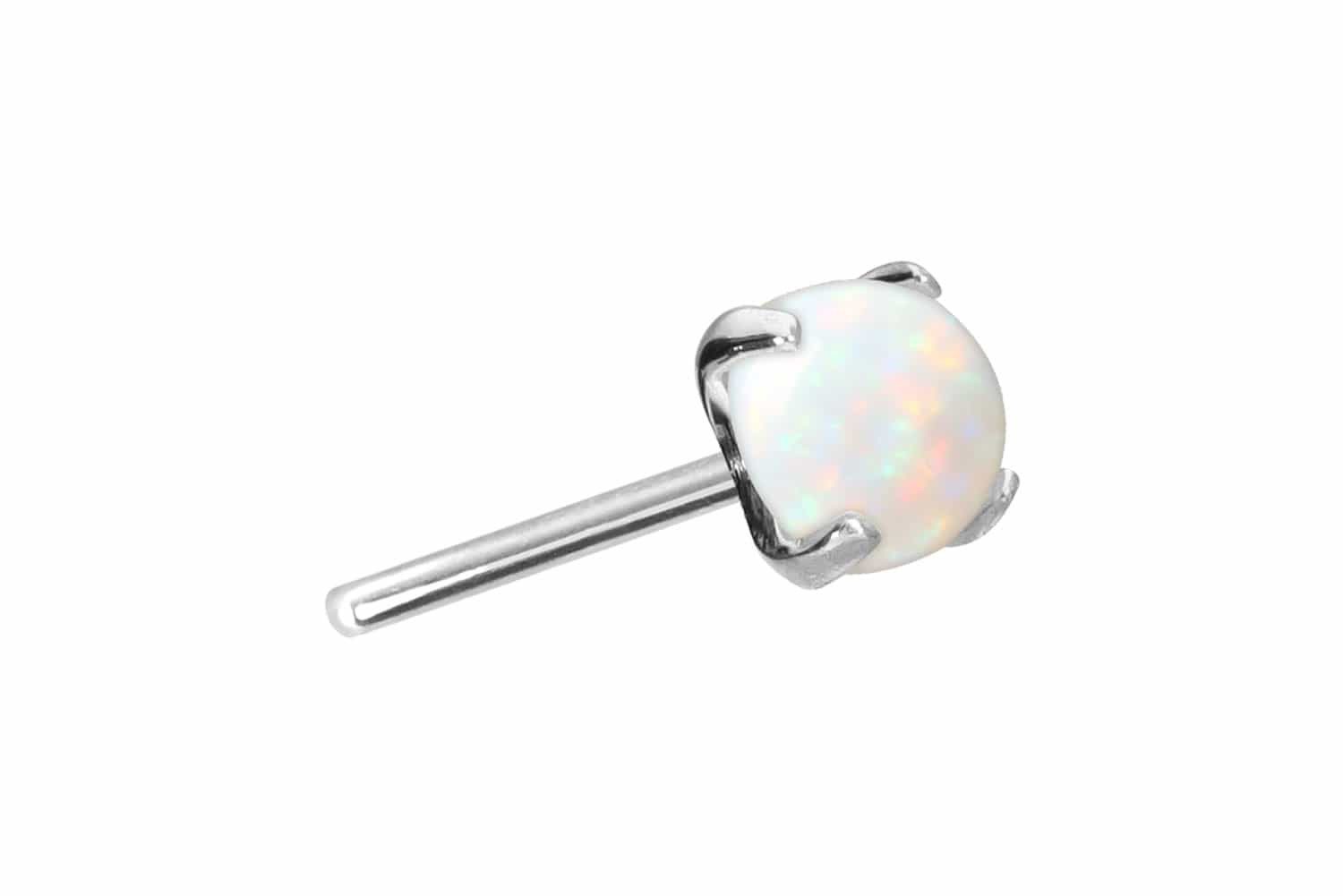 Piercing-Set 14 Karat Gold Aufsatz mit Titan Push Pin SYNTHETISCHER OPAL