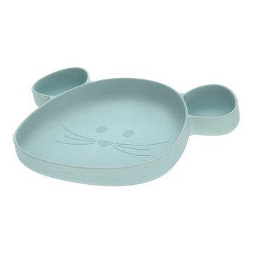 LÄSSIG Kindergeschirr-Set Little Chums Silikon Geschirrset mit Lätzchen (3-tlg), Silikon