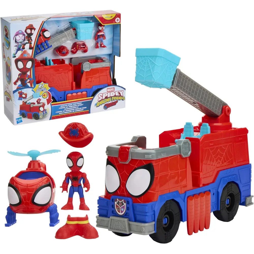 Hasbro Actionfigur SAF Rescue-Webs Feuerwehrauto