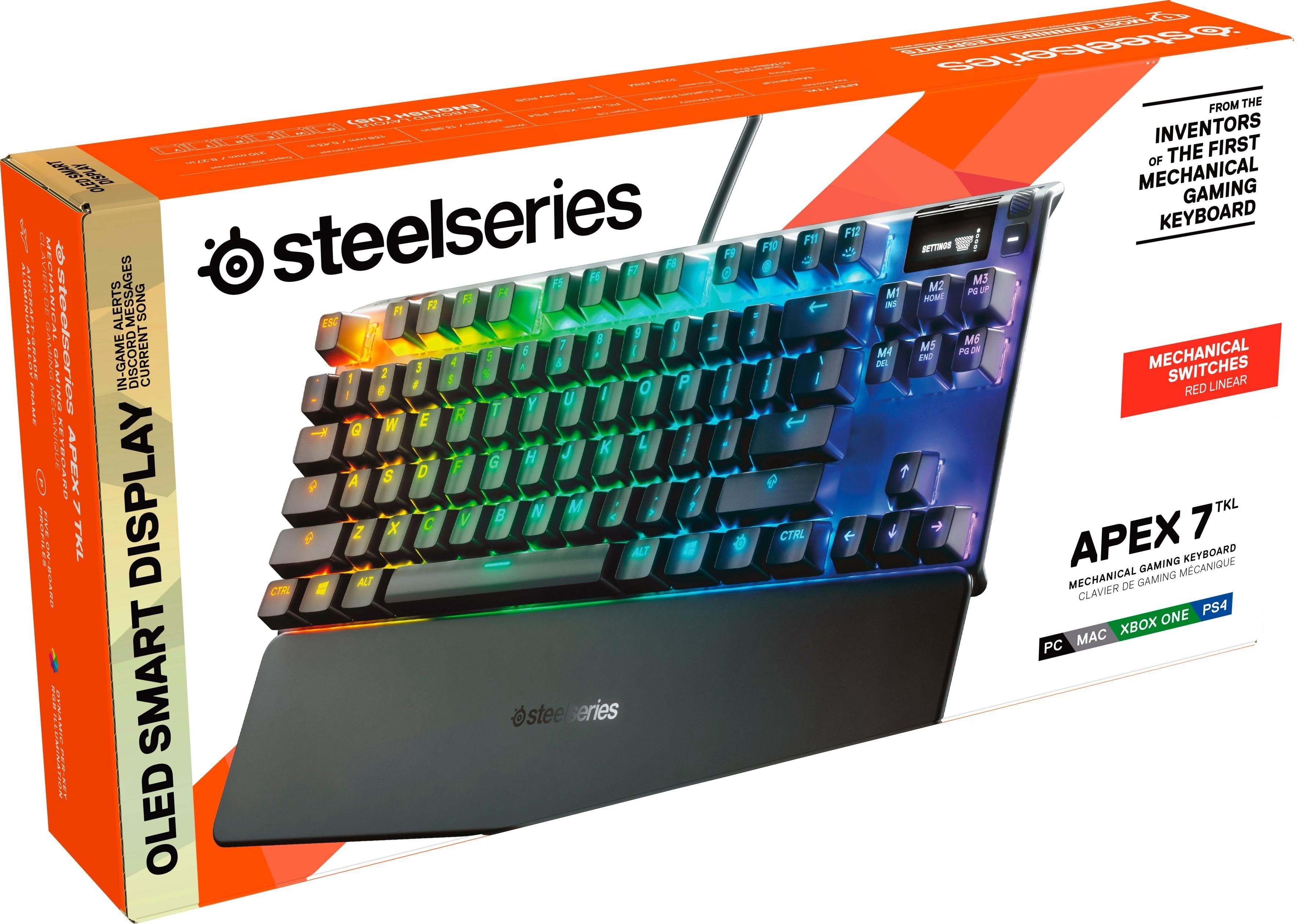 SteelSeries Apex 7 TKL Red Switch Gaming-Tastatur (inkl. Scout Backpack)