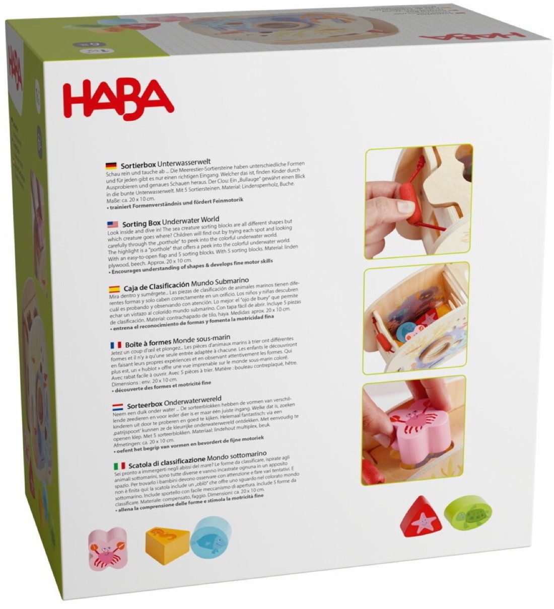 Haba Lernspielzeug Sortierspielzeug Sortierbox Unterwasserwelt 2011873001