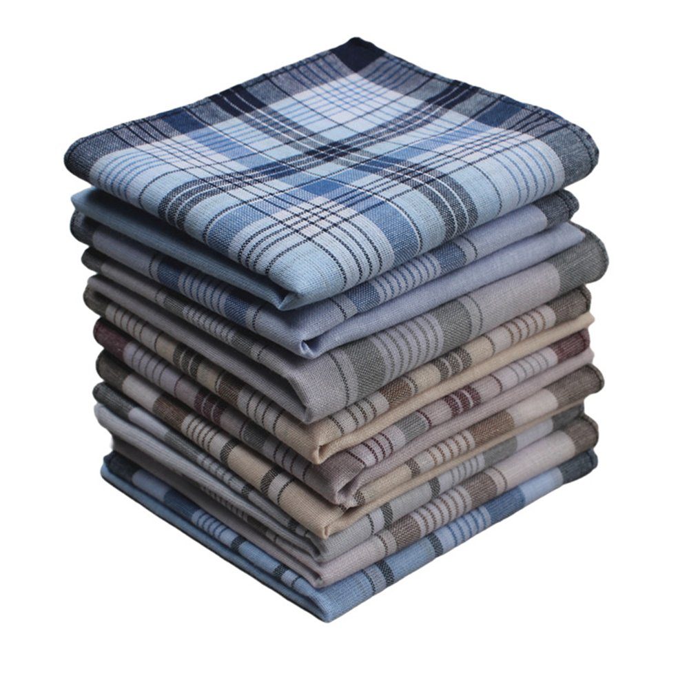 Coonoor Taschentuch 9 Stück Herren Taschentücher Stofftaschentücher Set 38cm x 38cm