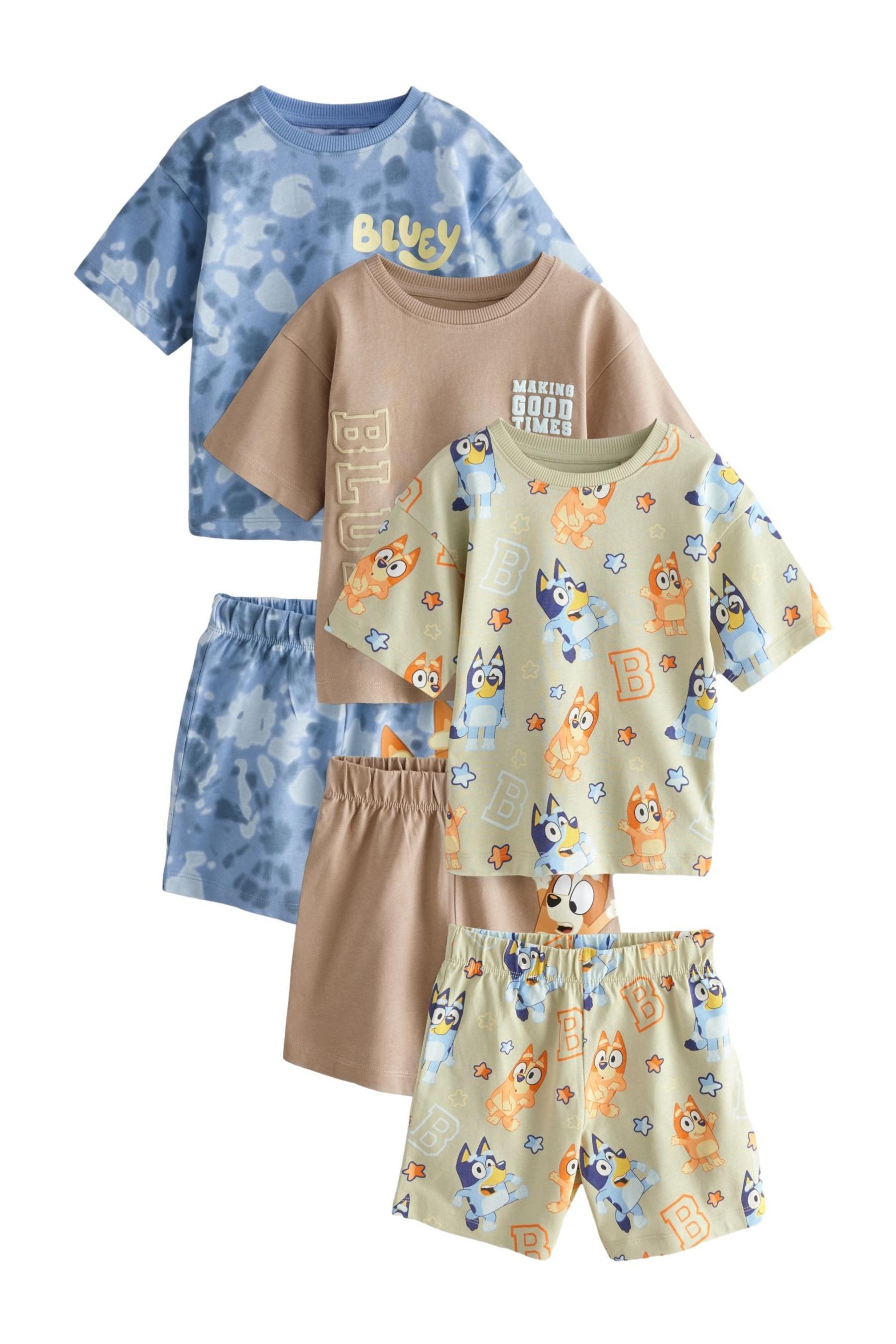 Pyjama 3er-Pack kurze Schlafanzüge aus 100 % Baumwolle