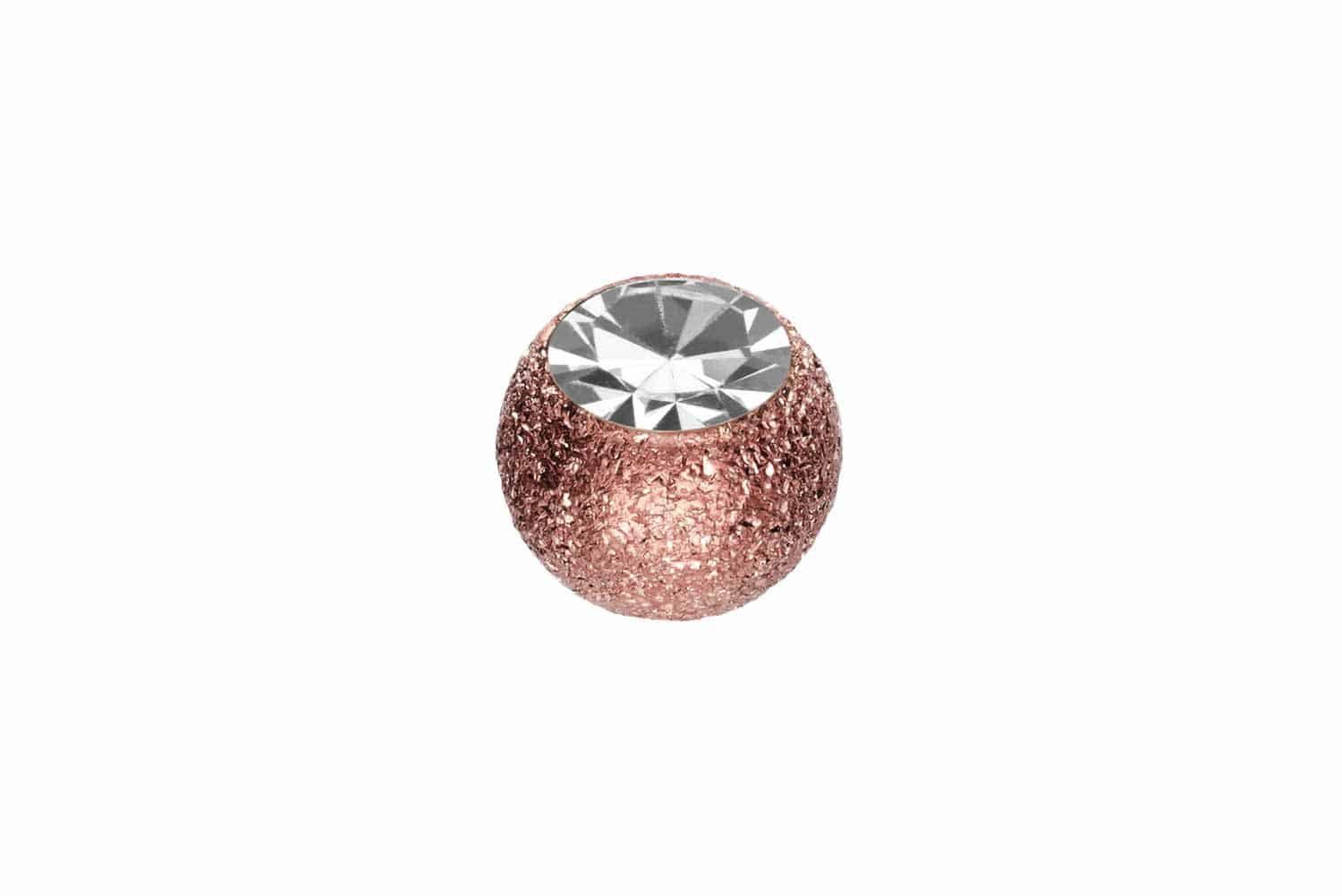PIERCINGLINE Piercing-Set Chirurgenstahl Schraubkugel DIAMANTOPTIK + KRISTALL (Schraub-Aufsätze, 1-tlg)
