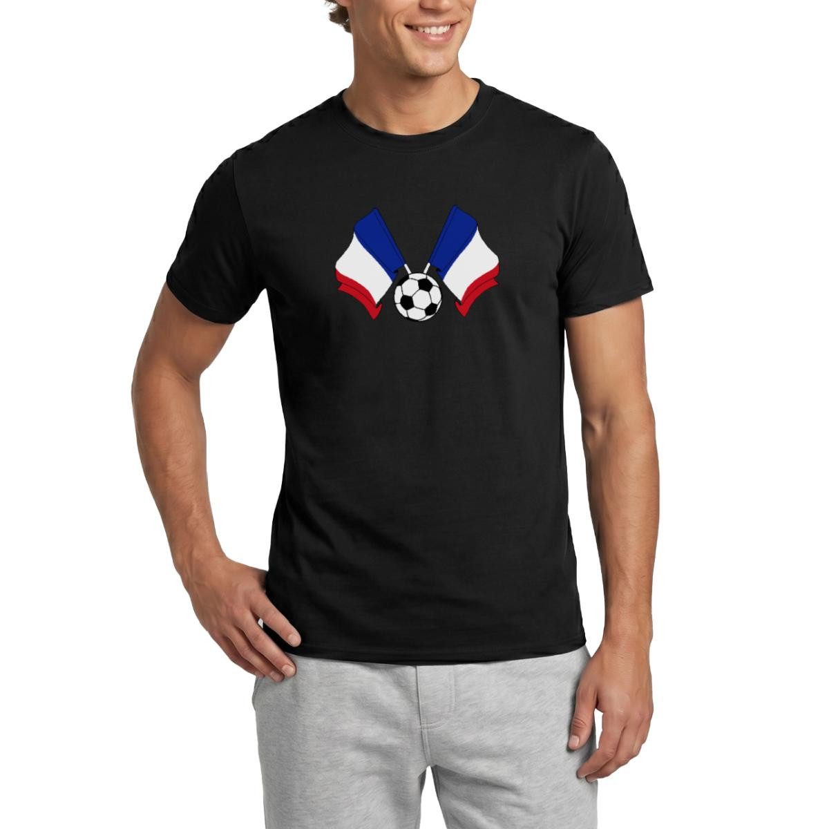 Spreadshirt T-Shirt Frankreich Flaggen, Frankreich Fußball Männer T-Shirt (1-tlg)