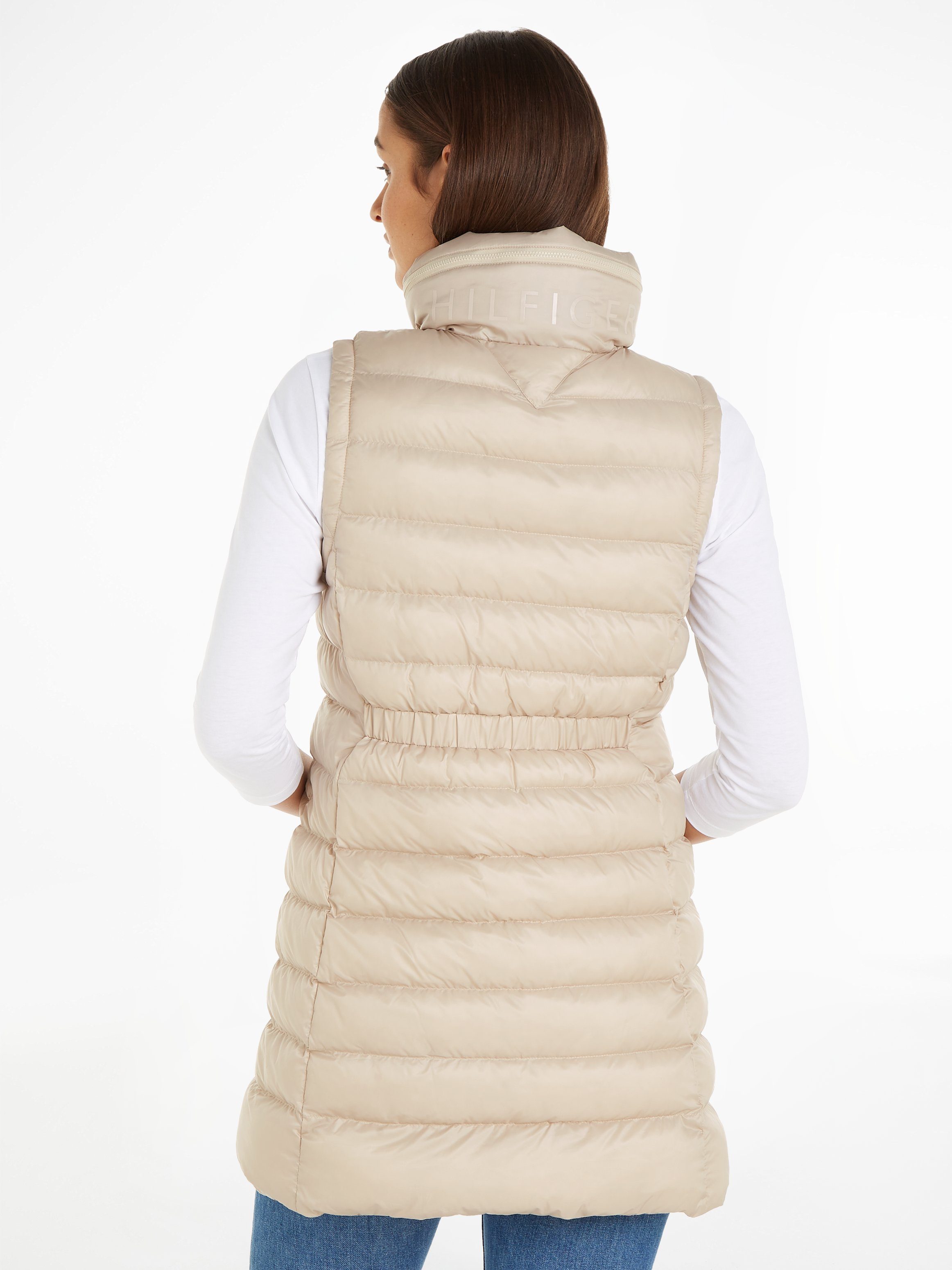 Tommy Hilfiger Steppweste MW PADDED GLOBAL STR LONG VEST in modischer, langer  Form mit 2-Wege-Reißverschluss