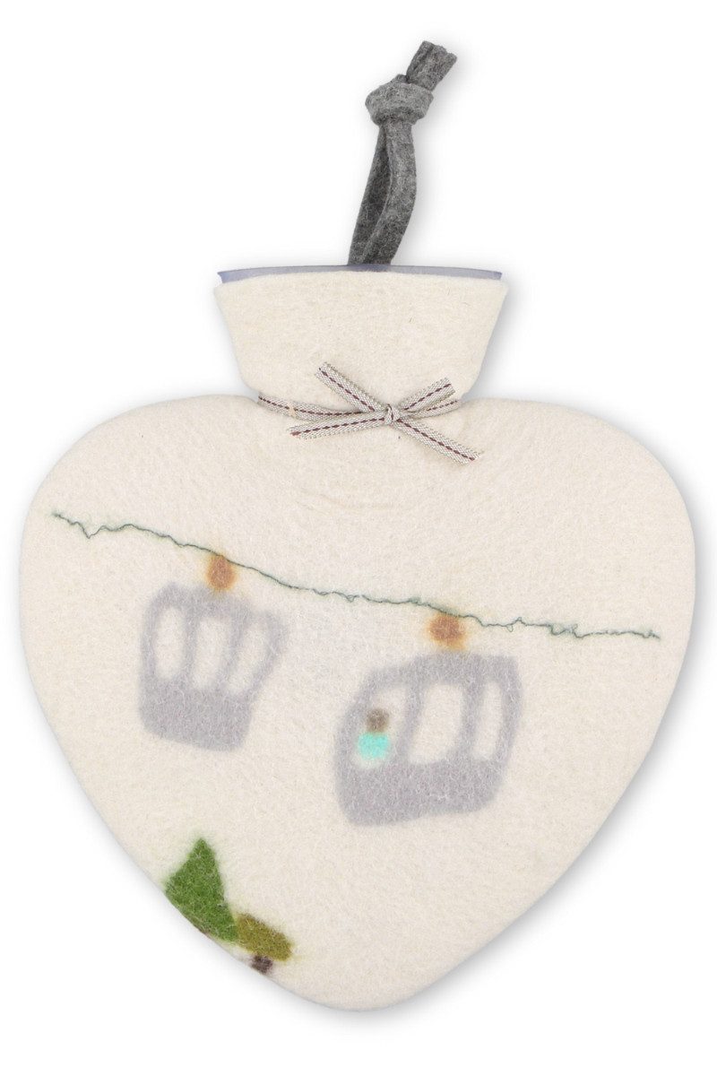 Dorothee Lehnen Wärmflasche Wärmflasche - GONDELN - eisgrau, wollweiß