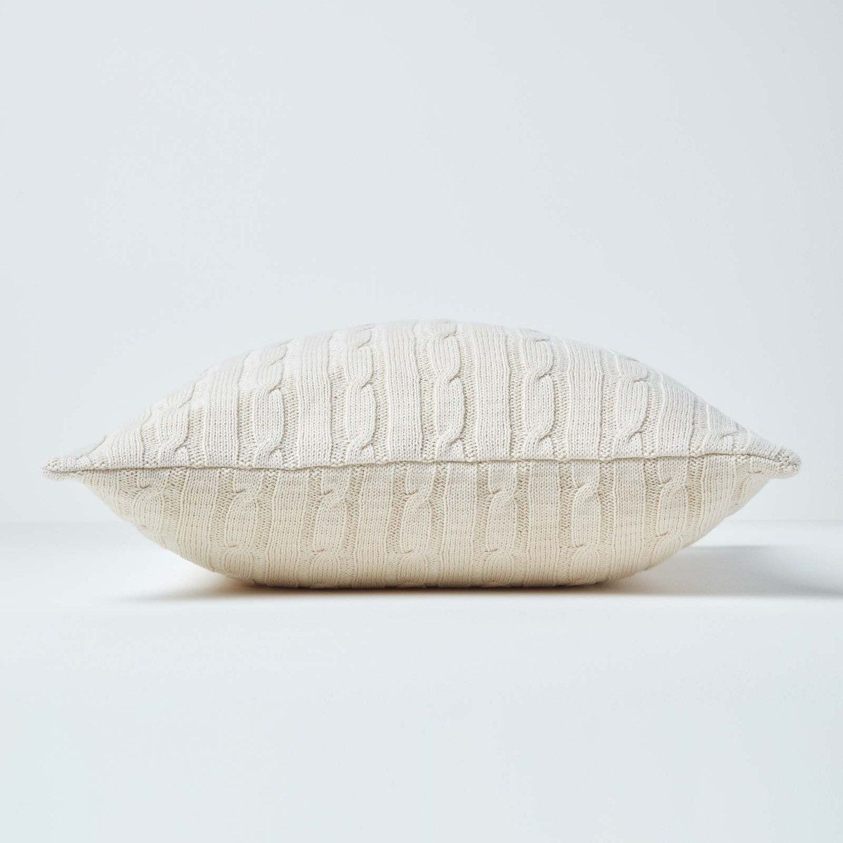 Homescapes Kissenhülle Zopfmuster-Kissenbezug in Creme, 100% Baumwolle, 45 günstig online kaufen