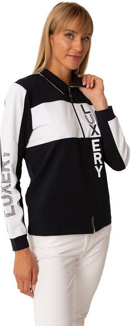 Estefania for woman Sweatjacke 190-9100, Jacke "Luxery" Polokragen, Strassb günstig online kaufen