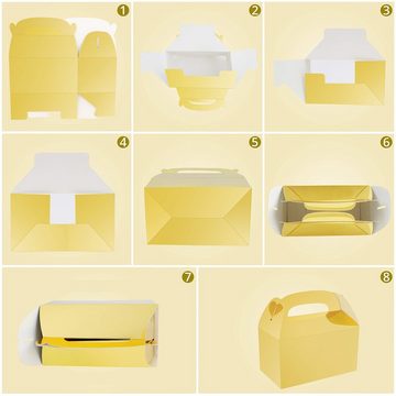 Belle Vous Geschenkbox Goldene Glanz Präsentkartons Set (24 Stück), Goldene Glanz Geschenkboxen Set (24 Stück)