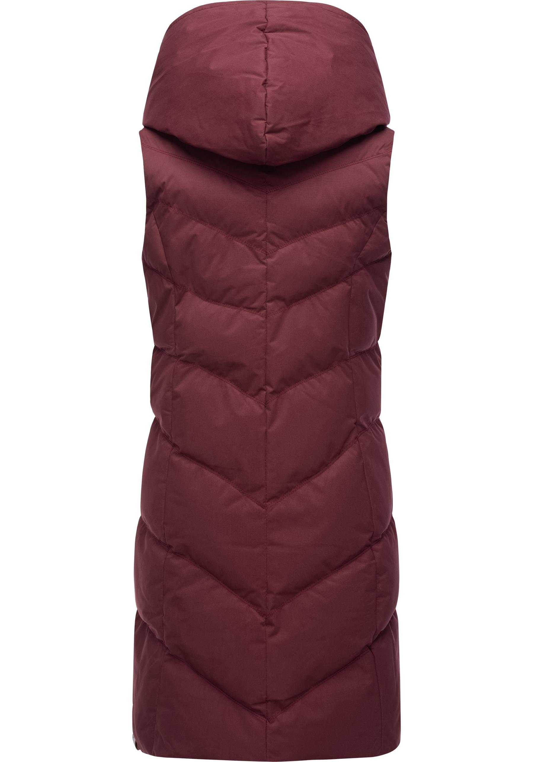 Ragwear Steppweste Natalka Vest stylische, gesteppte Winterweste mit gefütterter Kapuze
