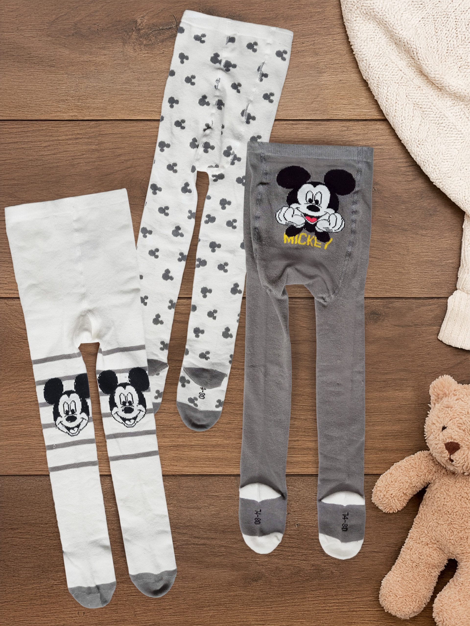 United Labels® Strumpfhose Disney Mickey Mouse Baby Strumpfhose Babystrumpfhose (3er Pack)