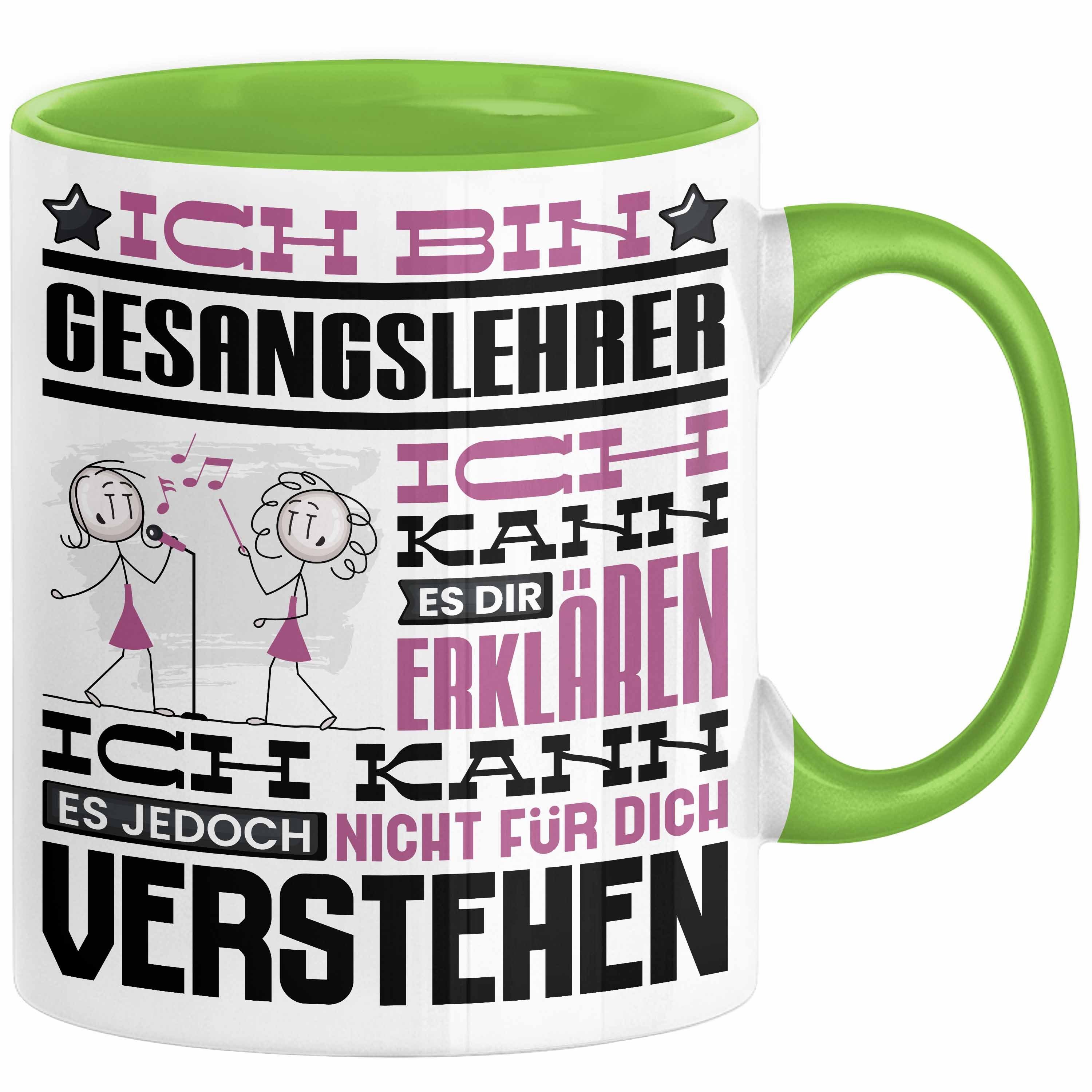 Tasse Gesangslehrer Geschenk Tasse Lustige Geschenkdiee für einen Gesangsleh