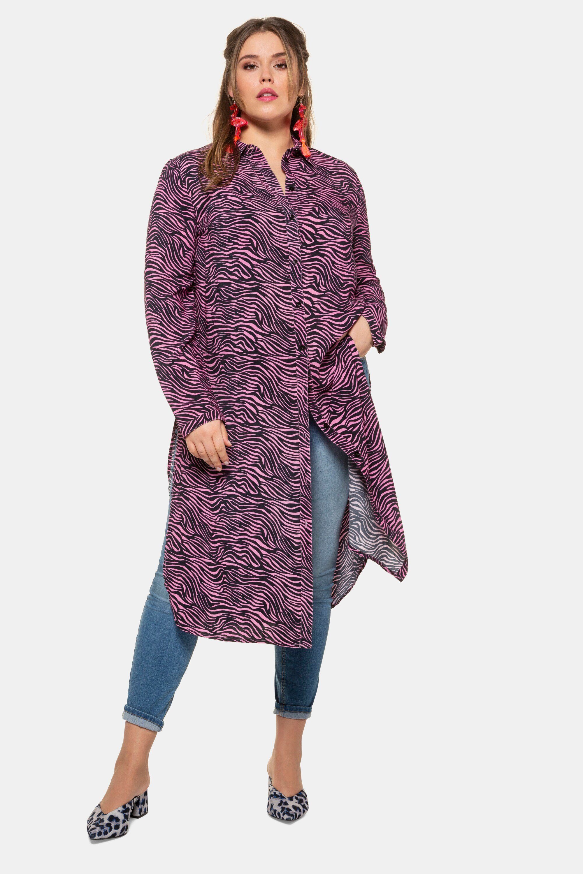 Studio Untold Longbluse Longbluse Zebra-Muster Langarm