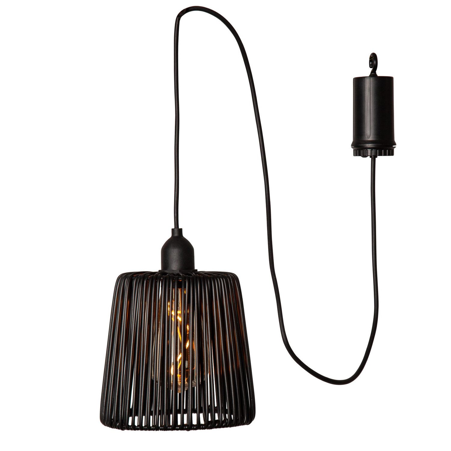 MARELIDA Hängeleuchte LED Lampenschirm Korboptik aus Kunststoffseil Terrasse Balkon 15cm, LED Classic, warmweiß (2100K bis 3000K). € 29,90