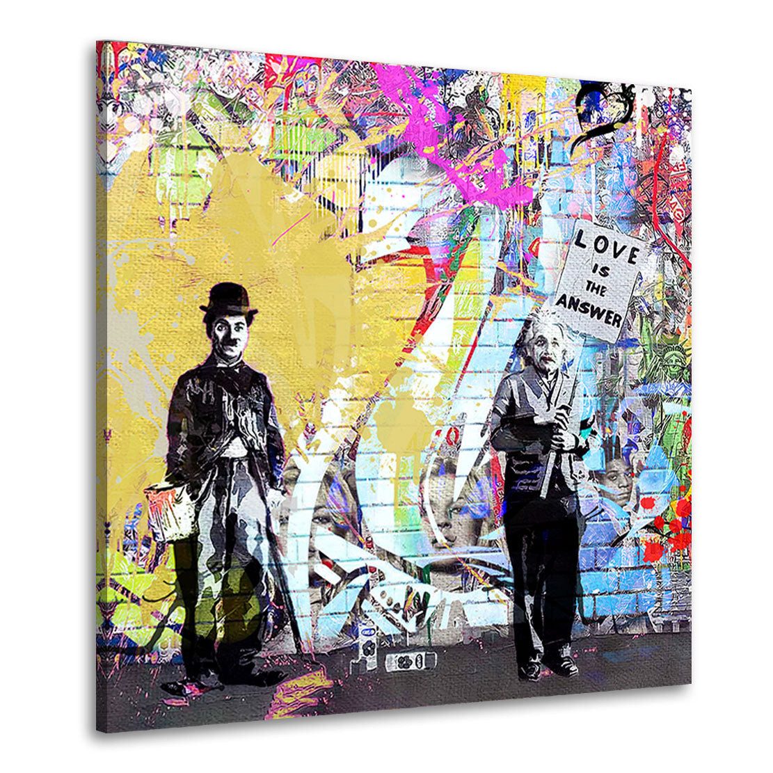 Leinwandbild Charlie Pop Art Edition Leinwandbild Wandbild Deko Kunst XL