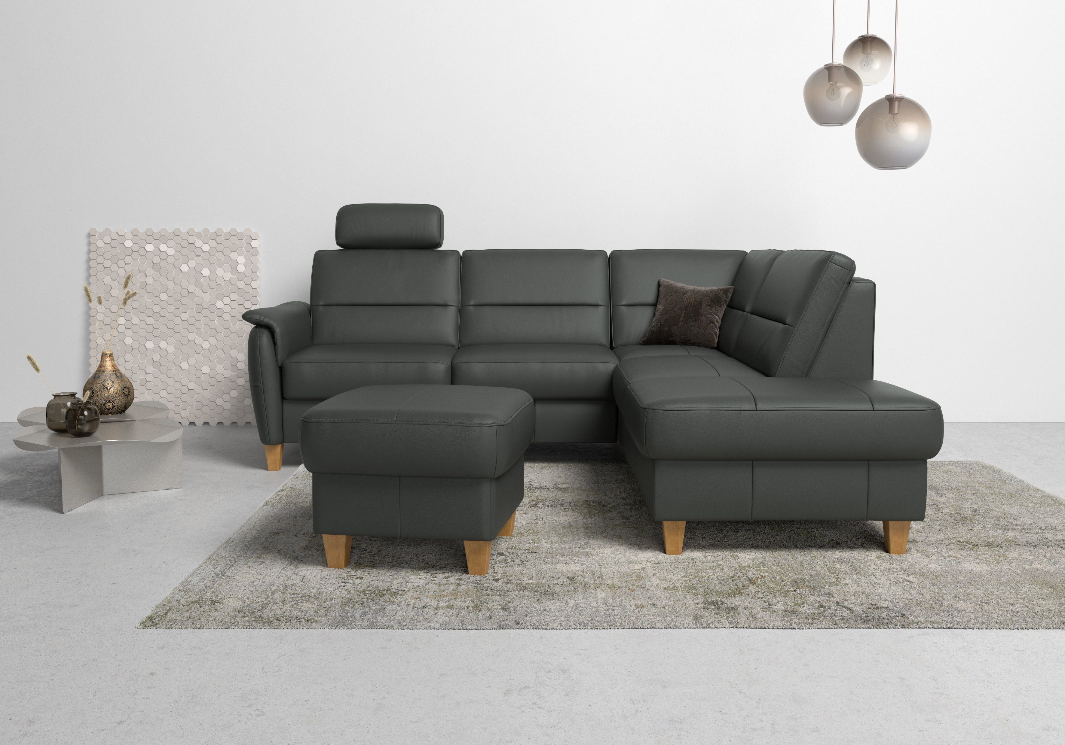 Home affaire Ecksofa "Palmera L-Form, B: 236 cm" optional Bettfunktion & Be günstig online kaufen