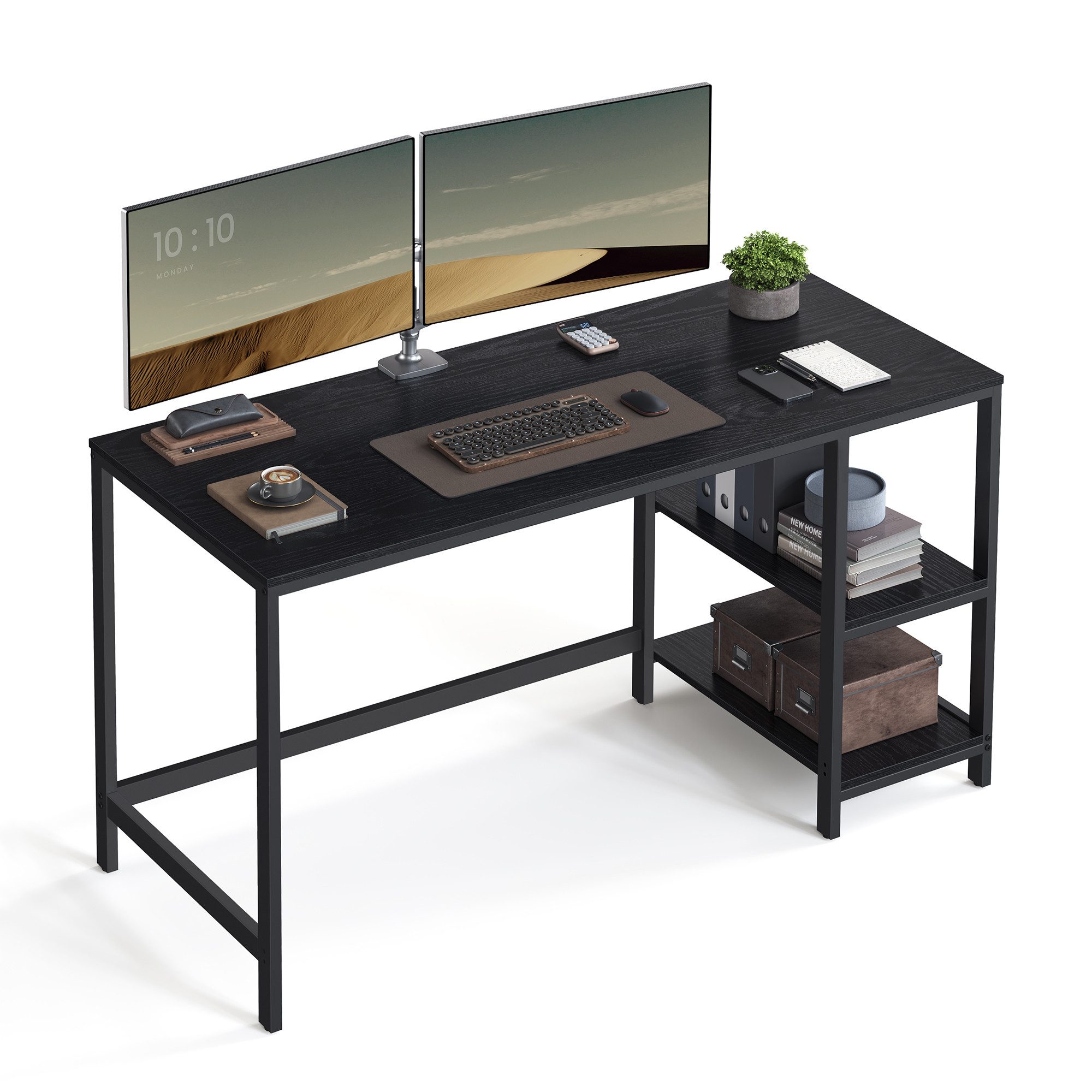 VASAGLE Schreibtisch Computertisch, 120/140cm Bürotisch mit günstig online kaufen