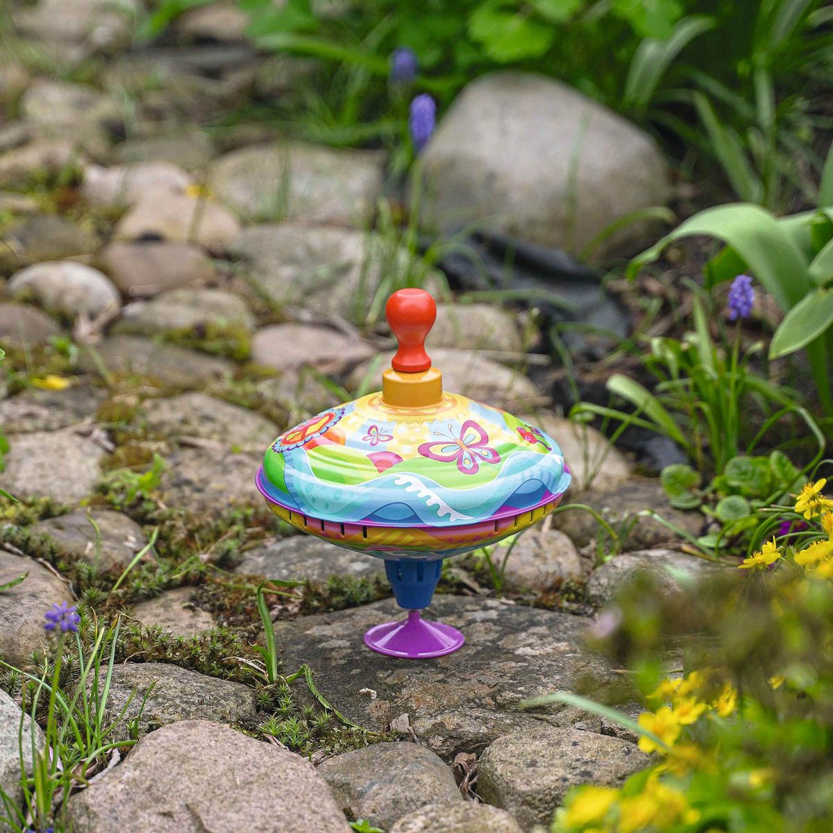 goki Spielzeug-Musikinstrument Brummkreisel Sonnenwirbel, (packung, 1 tlg., mit brummgeräusch), Spielspaß und musikalische Förderung in einem – Bild 4 von 5