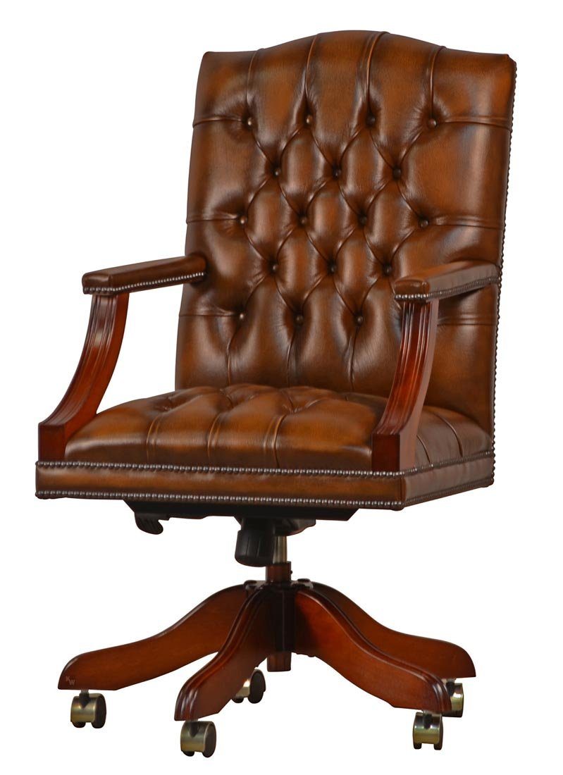 Kai Wiechmann Bürostuhl Gainsborough Swivel Edward Polsterung dark brown