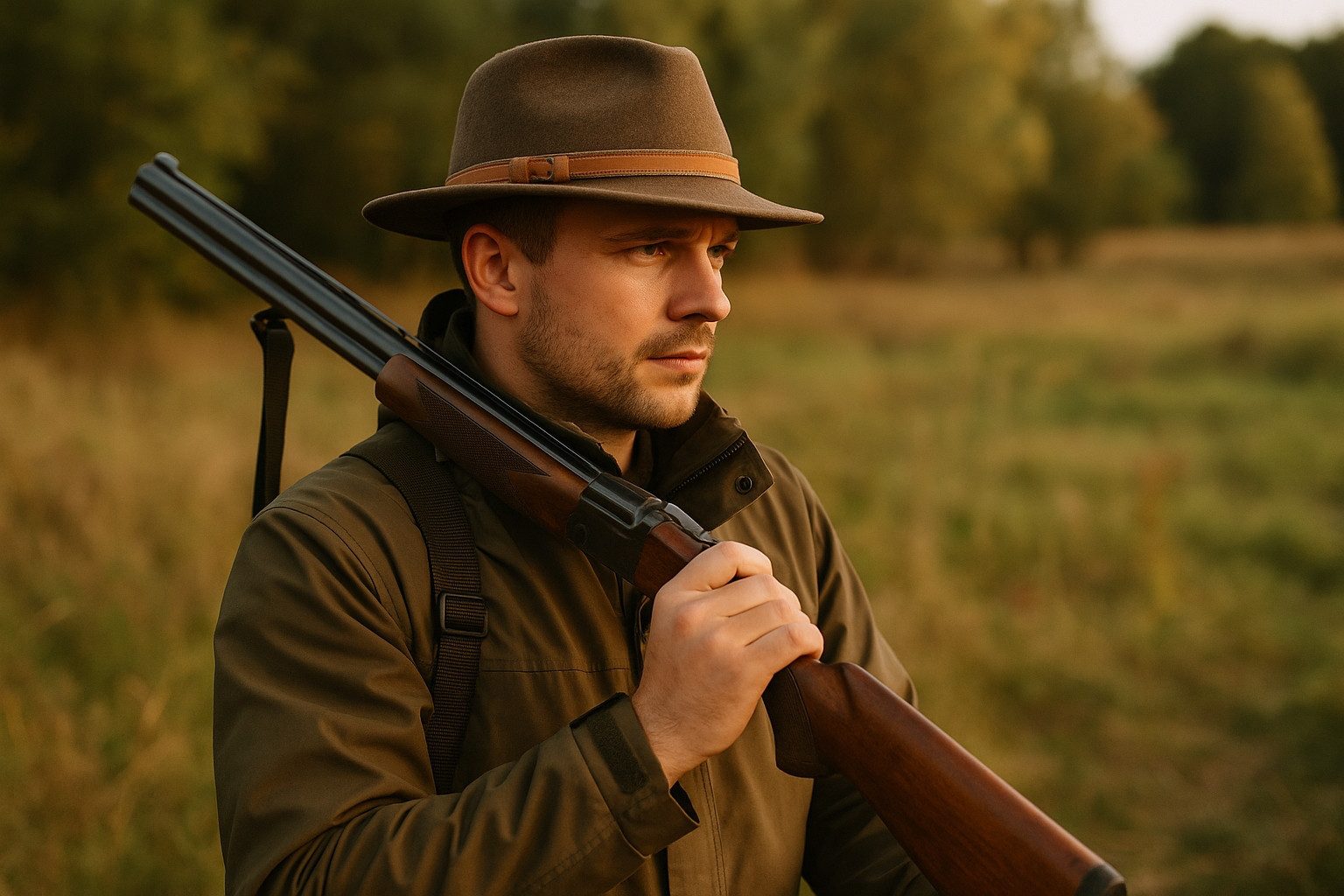 Skogen Filzhut Jagdhut mit Lederband "Jagdhund" braun oder oliv aus Wollfilz Oefele