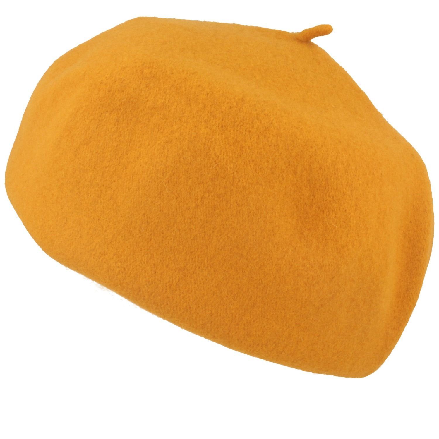 Beanie Stegbaske Wolle Walkmütze Baskenmütze 100% gold Long aus Kopka