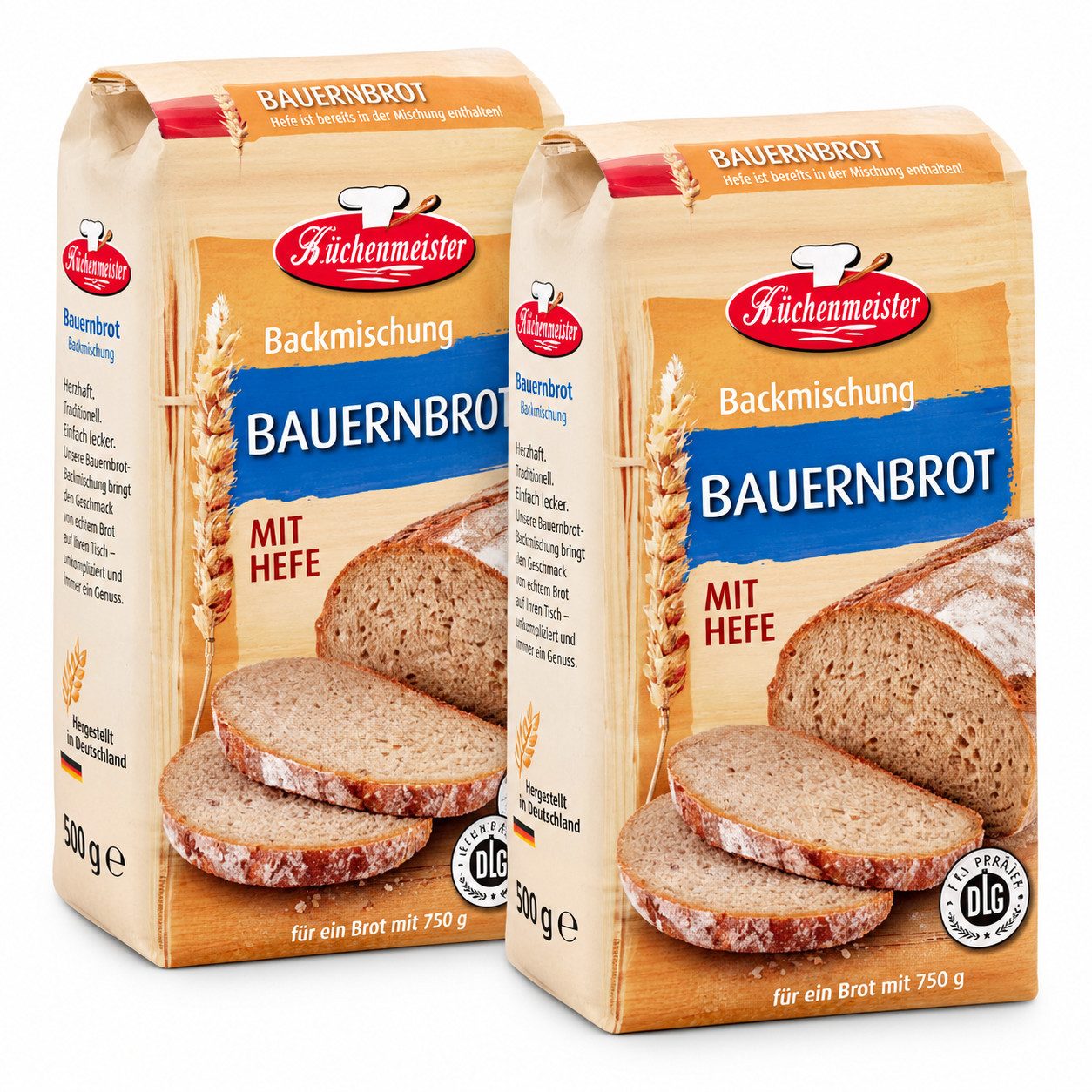 Bielmeier Backmischung Bauernbrot 2 Stück á 500g 1 KG, 2 x 500 g, 2 St., SET314013-2