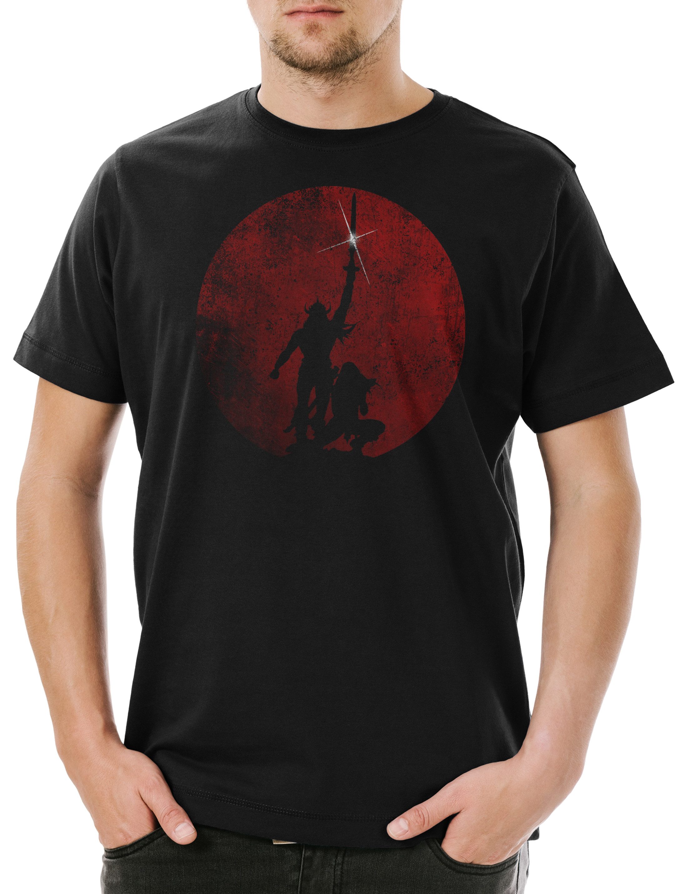 Print-Shirt Barbarian Herren T-Shirt Barbar Logo Conan Book Movie The Destroyer