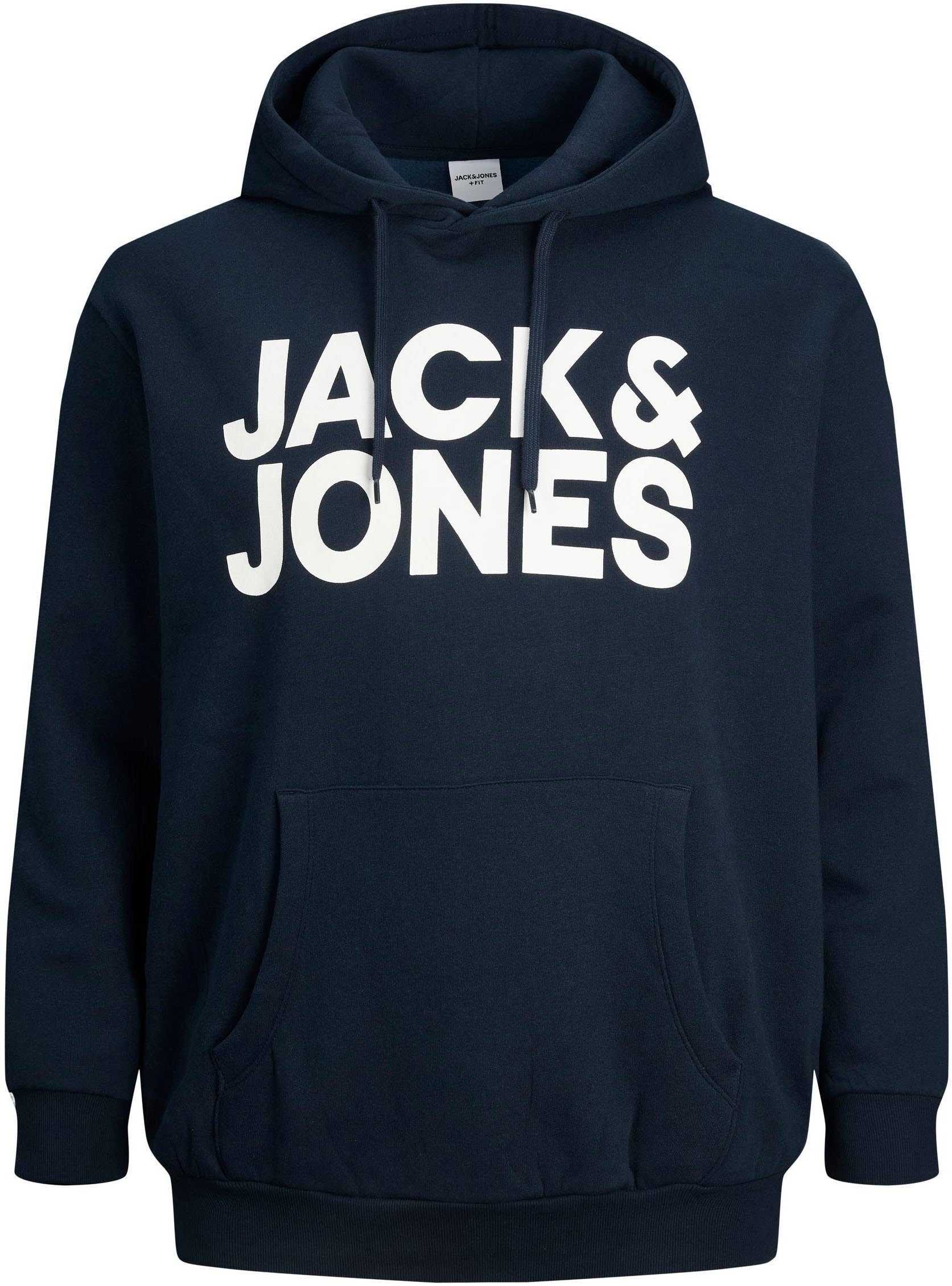 Jack & Jones PlusSize LOGO Größe CORP HOOD 6XL Kapuzensweatshirt navy SWEAT Bis