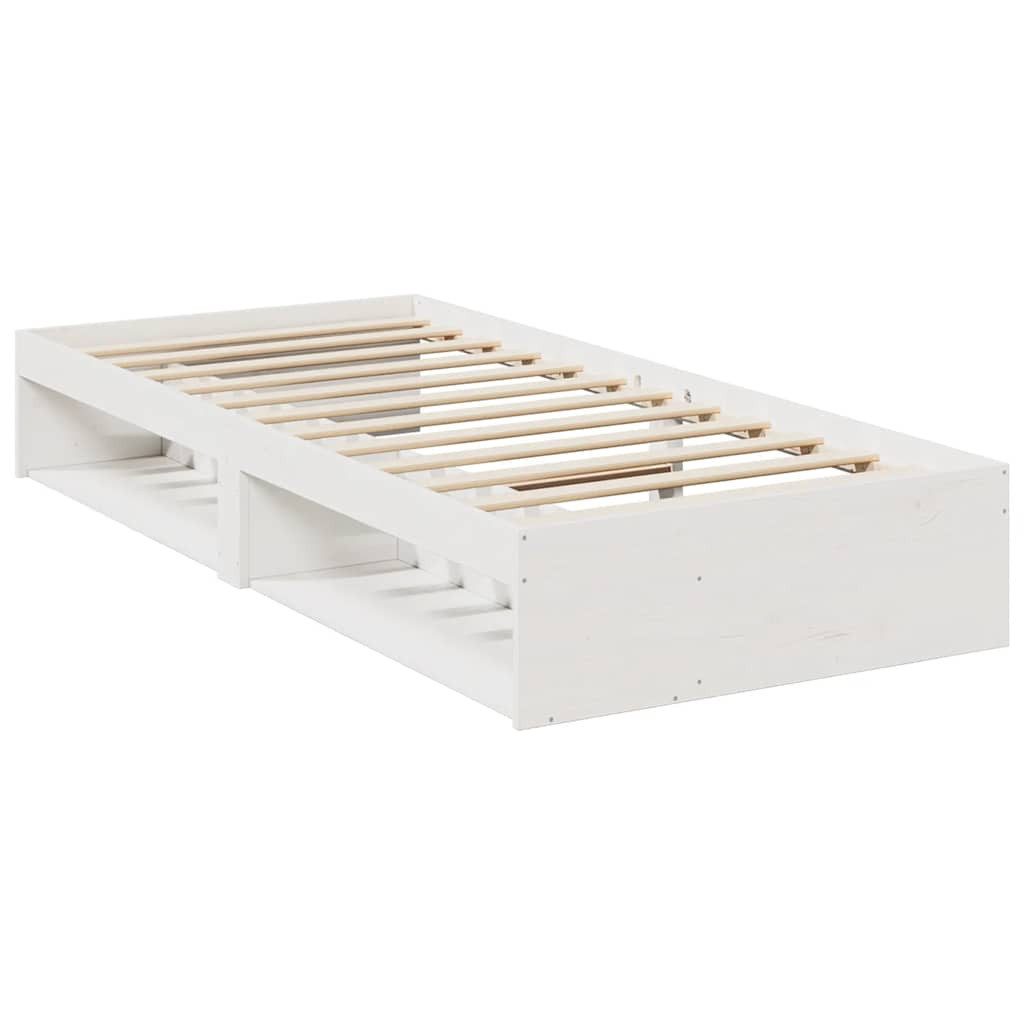vidaXL Bett Tagesbett ohne Matratze Weiß 80x200 cm Massivholz Kiefer