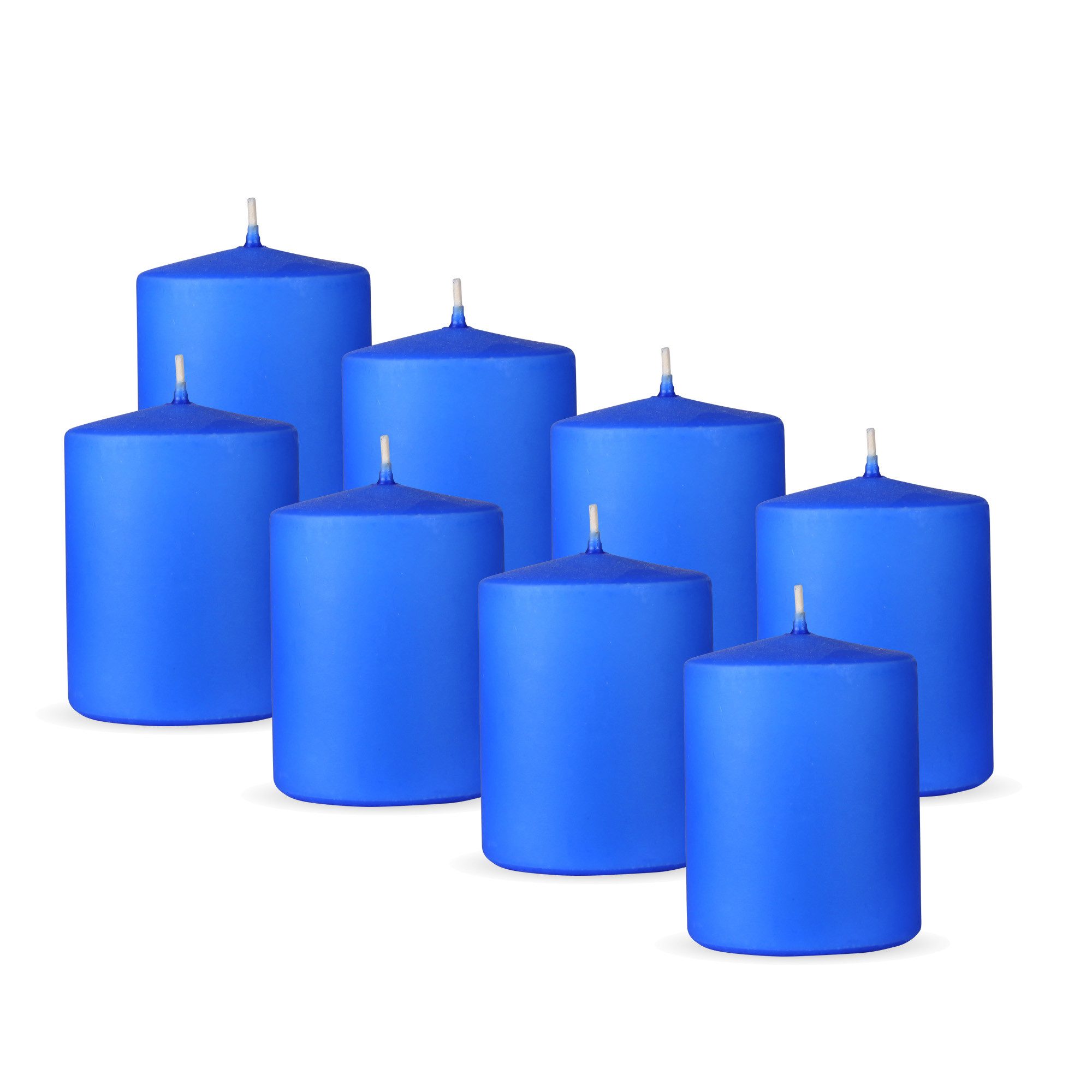 HS Candle Stumpenkerze Säulenkerze Ø7cm (8-tlg), Wachskerzen - unparfümierte Säulenkerzen - viele Farben/Größen